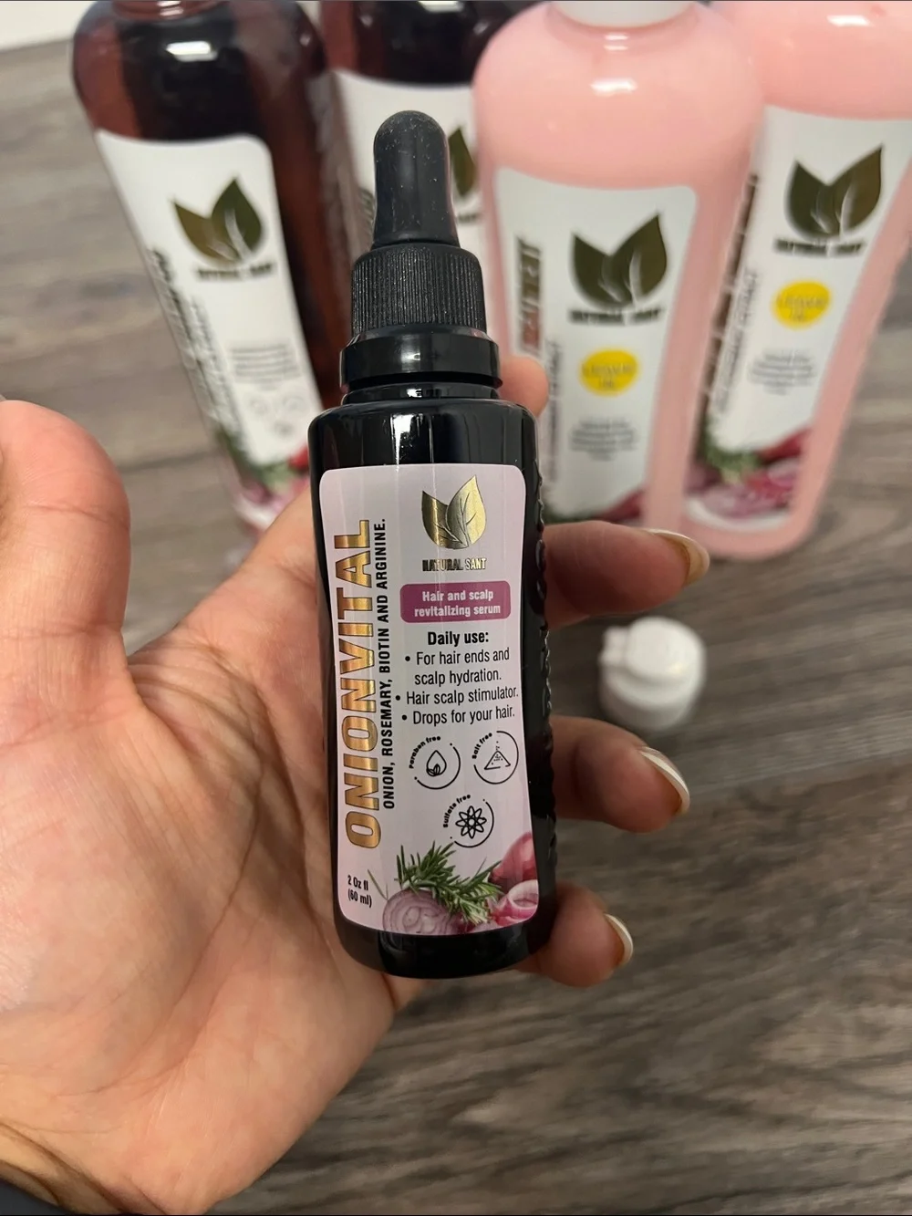 Natural sant- Onion and Biotin treatment with rosemary extract hair set (6)